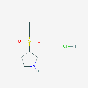 molecular formula C8H18ClNO2S B2849195 3-(Tert-butylsulfonyl)pyrrolidine hydrochloride CAS No. 2034156-73-3