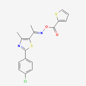 2-(4-Chlorophenyl)-4-methyl-5-{[(2-thienylcarbonyl)oxy]ethanimidoyl}-1,3-thiazole