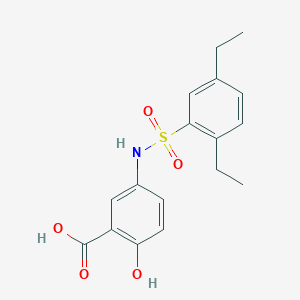 molecular formula C17H19NO5S B284920 5-{[(2,5-Diethylphenyl)sulfonyl]amino}-2-hydroxybenzoic acid 