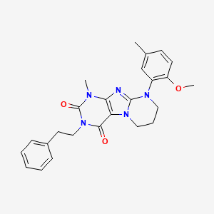 9-(2-methoxy-5-methylphenyl)-1-methyl-3-phenethyl-6,7,8,9-tetrahydropyrimido[2,1-f]purine-2,4(1H,3H)-dione