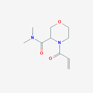 molecular formula C10H16N2O3 B2849232 N,N-Dimethyl-4-prop-2-enoylmorpholine-3-carboxamide CAS No. 2361637-90-1