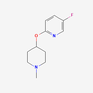 molecular formula C11H15FN2O B2849245 5-Fluoro-2-[(1-methylpiperidin-4-yl)oxy]pyridine CAS No. 2200424-88-8