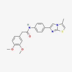 2-(3,4-dimethoxyphenyl)-N-(4-(3-methylimidazo[2,1-b]thiazol-6-yl)phenyl)acetamide