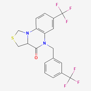 molecular formula C19H14F6N2OS B2849249 7-(三氟甲基)-5-[3-(三氟甲基)苯甲基]-3,3a-二氢[1,3]噻唑并[3,4-a]喹啉-4(5H)-酮 CAS No. 1024063-92-0