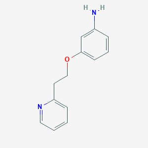 molecular formula C13H14N2O B2849250 3-(2-Pyridin-2-ylethoxy)aniline CAS No. 1049791-13-0; 915923-13-6