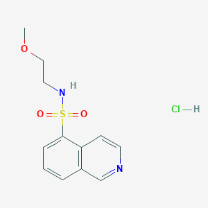 molecular formula C12H15ClN2O3S B2849252 N-(2-methoxyethyl)isoquinoline-5-sulfonamide hydrochloride CAS No. 1216878-94-2
