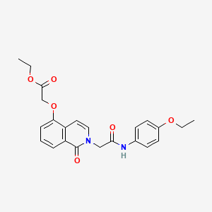 ethyl 2-[(2-{[(4-ethoxyphenyl)carbamoyl]methyl}-1-oxo-1,2-dihydroisoquinolin-5-yl)oxy]acetate