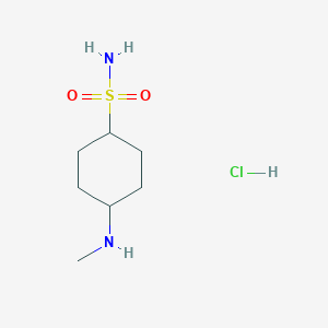 4-(Methylamino)cyclohexane-1-sulfonamide;hydrochloride