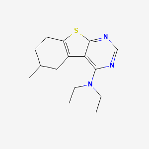 molecular formula C15H21N3S B2849259 N,N-diethyl-6-methyl-5,6,7,8-tetrahydro[1]benzothieno[2,3-d]pyrimidin-4-amine CAS No. 1413489-33-4