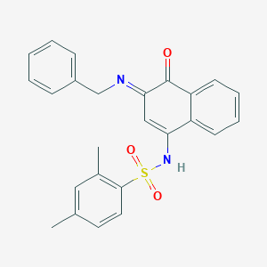 molecular formula C25H22N2O3S B284926 N-(3-(benzylamino)-4-oxo-1(4H)-naphthalenylidene)-2,4-dimethylbenzenesulfonamide 
