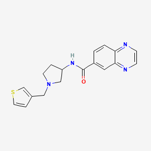 N-(1-(thiophen-3-ylmethyl)pyrrolidin-3-yl)quinoxaline-6-carboxamide