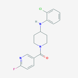 molecular formula C17H17ClFN3O B2849269 [4-(2-Chloroanilino)piperidin-1-yl]-(6-fluoropyridin-3-yl)methanone CAS No. 1465408-89-2
