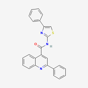 2-phenyl-N-(4-phenyl-1,3-thiazol-2-yl)quinoline-4-carboxamide