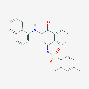 molecular formula C28H22N2O3S B284928 2,4-dimethyl-N-(3-(1-naphthylamino)-4-oxo-1(4H)-naphthalenylidene)benzenesulfonamide 