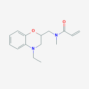 molecular formula C15H20N2O2 B2849284 N-[(4-Ethyl-2,3-dihydro-1,4-benzoxazin-2-yl)methyl]-N-methylprop-2-enamide CAS No. 2411229-83-7