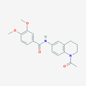 molecular formula C20H22N2O4 B2849289 N-(1-乙酰-3,4-二氢-2H-喹啉-6-基)-3,4-二甲氧基苯甲酰胺 CAS No. 941960-25-4