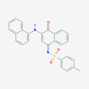 molecular formula C27H20N2O3S B284929 4-methyl-N-(3-(1-naphthylamino)-4-oxo-1(4H)-naphthalenylidene)benzenesulfonamide 