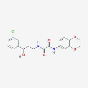 molecular formula C19H19ClN2O5 B2849292 N1-(3-(3-氯苯基)-3-羟基丙基)-N2-(2,3-二氢苯并[b][1,4]二氧杂环己烷-6-基)草酰胺 CAS No. 2034351-96-5