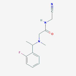 molecular formula C13H16FN3O B2849296 N-(氰甲基)-2-{[1-(2-氟苯基)乙基](甲基)氨基}乙酰胺 CAS No. 1281010-34-1