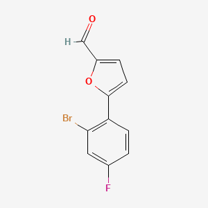 molecular formula C11H6BrFO2 B2849303 5-(2-Bromo-4-fluorophenyl)furan-2-carbaldehyde CAS No. 944894-44-4
