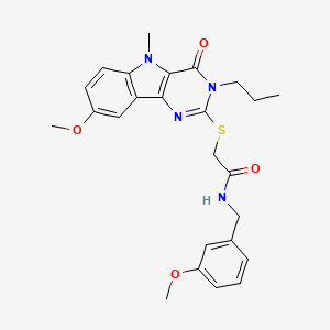 molecular formula C25H28N4O4S B2849304 N-methyl-1-{4-[(4-methylbenzoyl)amino]benzoyl}piperidine-3-carboxamide CAS No. 1113102-13-8