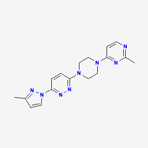 3-(3-methyl-1H-pyrazol-1-yl)-6-[4-(2-methylpyrimidin-4-yl)piperazin-1-yl]pyridazine