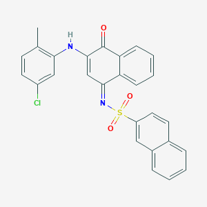 N-(3-(5-chloro-2-methylanilino)-4-oxo-1(4H)-naphthalenylidene)-2-naphthalenesulfonamide