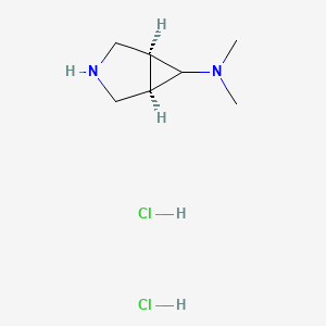 molecular formula C7H16Cl2N2 B2849313 rac-(1R,5S,6R)-N,N-dimethyl-3-azabicyclo[3.1.0]hexan-6-amine dihydrochloride CAS No. 1622351-34-1