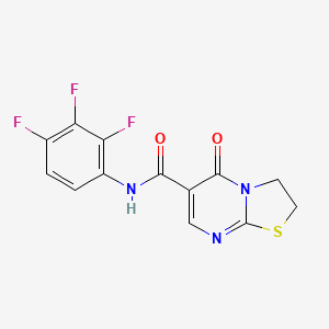 molecular formula C13H8F3N3O2S B2849314 5-oxo-N-(2,3,4-trifluorophenyl)-3,5-dihydro-2H-thiazolo[3,2-a]pyrimidine-6-carboxamide CAS No. 865591-08-8