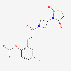 3-(1-(3-(5-Bromo-2-(difluoromethoxy)phenyl)propanoyl)azetidin-3-yl)thiazolidine-2,4-dione