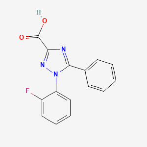 molecular formula C15H10FN3O2 B2849317 1-(2-fluorophenyl)-5-phenyl-1H-1,2,4-triazole-3-carboxylic acid CAS No. 1038309-05-5