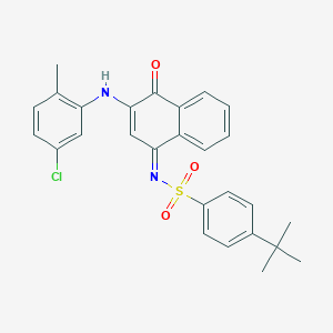 4-tert-butyl-N-(3-(5-chloro-2-methylanilino)-4-oxo-1(4H)-naphthalenylidene)benzenesulfonamide