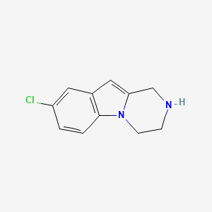 molecular formula C11H11ClN2 B2849328 8-chloro-1H,2H,3H,4H-pyrazino[1,2-a]indole CAS No. 126718-22-7