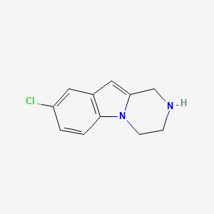 molecular formula C11H11ClN2 B2849328 8-chloro-1H,2H,3H,4H-pyrazino[1,2-a]indole 