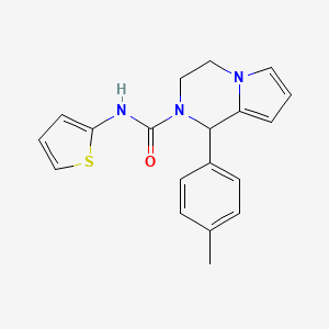 molecular formula C19H19N3OS B2849330 N-(thiophen-2-yl)-1-(p-tolyl)-3,4-dihydropyrrolo[1,2-a]pyrazine-2(1H)-carboxamide CAS No. 900003-03-4