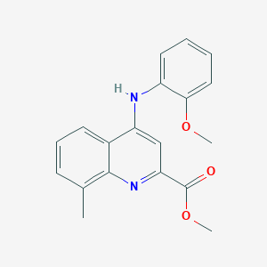molecular formula C19H18N2O3 B2849331 Methyl 4-[(2-methoxyphenyl)amino]-8-methylquinoline-2-carboxylate CAS No. 1226450-30-1