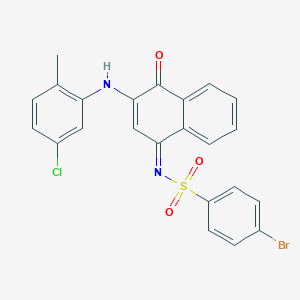 4-bromo-N-(3-(5-chloro-2-methylanilino)-4-oxo-1(4H)-naphthalenylidene)benzenesulfonamide