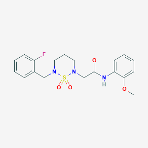 2-[6-(2-fluorobenzyl)-1,1-dioxido-1,2,6-thiadiazinan-2-yl]-N-(2-methoxyphenyl)acetamide