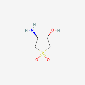 molecular formula C4H9NO3S B2849349 (3S,4S)-4-amino-1,1-dioxothiolan-3-ol CAS No. 20688-37-3; 444608-38-2