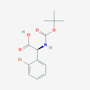 molecular formula C13H16BrNO4 B2849359 (S)-2-(2-Bromophenyl)-2-((tert-butoxycarbonyl)amino)acetic acid CAS No. 1228547-87-2