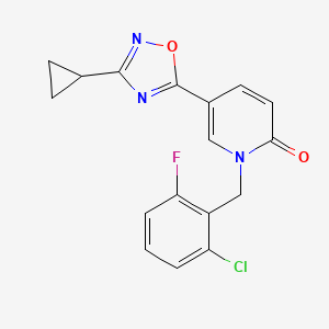 1-(2-chloro-6-fluorobenzyl)-5-(3-cyclopropyl-1,2,4-oxadiazol-5-yl)pyridin-2(1H)-one