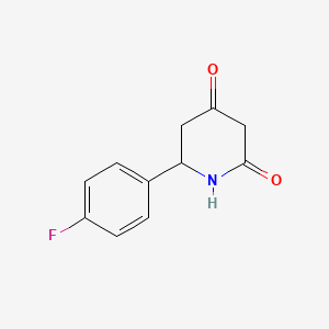 molecular formula C11H10FNO2 B2849362 6-(4-Fluorophenyl)piperidine-2,4-dione CAS No. 1545134-39-1