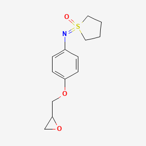 molecular formula C13H17NO3S B2849363 1-[4-(Oxiran-2-ylmethoxy)phenyl]iminothiolane 1-oxide CAS No. 2411235-26-0