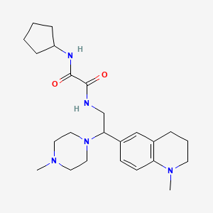 N1-cyclopentyl-N2-(2-(1-methyl-1,2,3,4-tetrahydroquinolin-6-yl)-2-(4-methylpiperazin-1-yl)ethyl)oxalamide