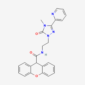 molecular formula C24H21N5O3 B2849371 N-(2-(4-methyl-5-oxo-3-(pyridin-2-yl)-4,5-dihydro-1H-1,2,4-triazol-1-yl)ethyl)-9H-xanthene-9-carboxamide CAS No. 1396853-35-2