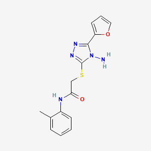 2-{[4-amino-5-(furan-2-yl)-4H-1,2,4-triazol-3-yl]sulfanyl}-N-(2-methylphenyl)acetamide