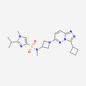 N-(1-{3-cyclobutyl-[1,2,4]triazolo[4,3-b]pyridazin-6-yl}azetidin-3-yl)-N,1-dimethyl-2-(propan-2-yl)-1H-imidazole-4-sulfonamide