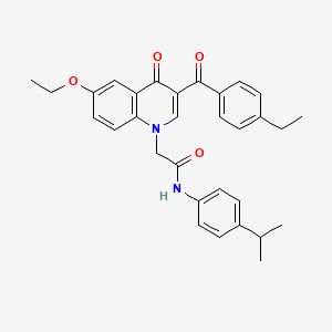 2-(6-ethoxy-3-(4-ethylbenzoyl)-4-oxoquinolin-1(4H)-yl)-N-(4-isopropylphenyl)acetamide