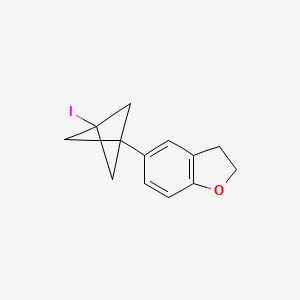 molecular formula C13H13IO B2849401 5-(3-Iodo-1-bicyclo[1.1.1]pentanyl)-2,3-dihydro-1-benzofuran CAS No. 2287268-65-7