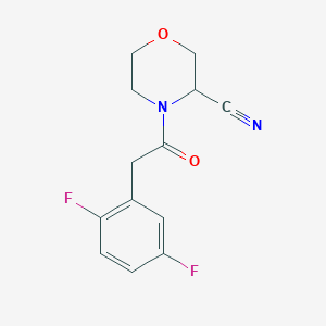 molecular formula C13H12F2N2O2 B2849425 4-[2-(2,5-Difluorophenyl)acetyl]morpholine-3-carbonitrile CAS No. 1436302-62-3